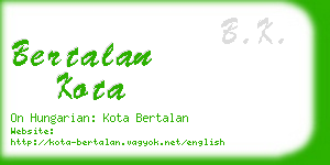 bertalan kota business card